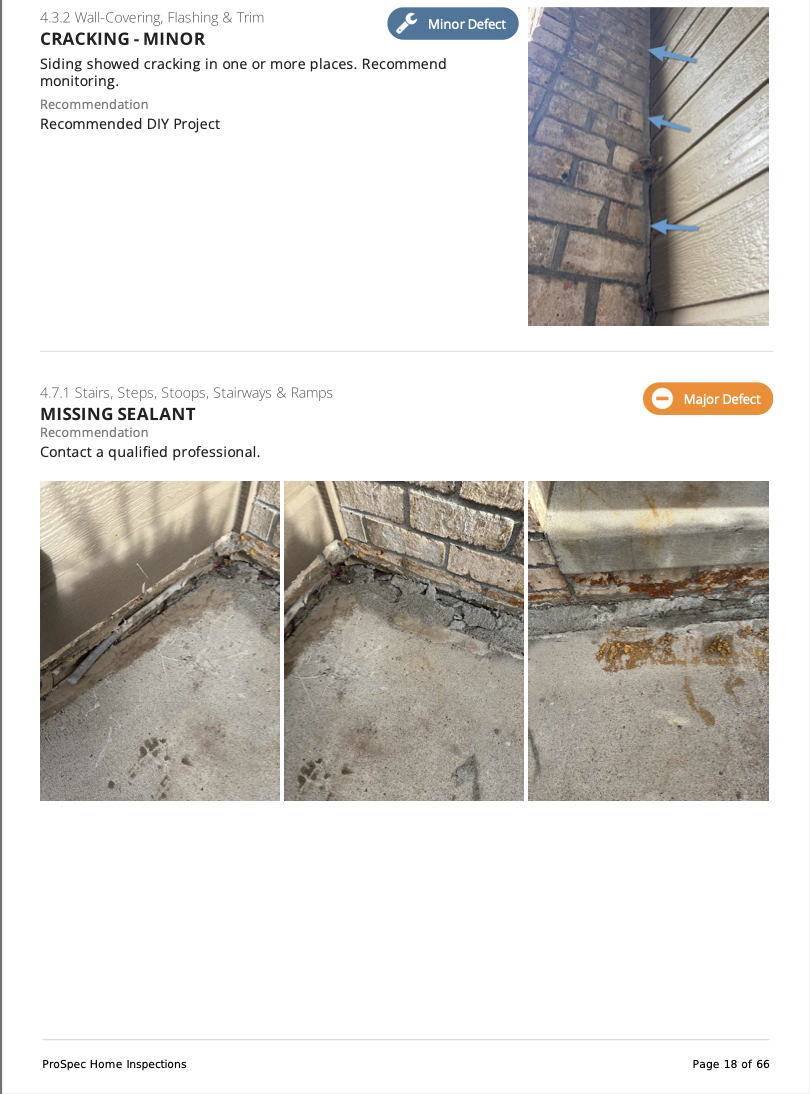 Sample home inspection report preview